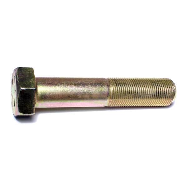 Midwest Fastener Grade 8, 1"-14 Hex Head Cap Screw, Zinc Yellow Steel, 5 in L, 5 PK 00956 - main